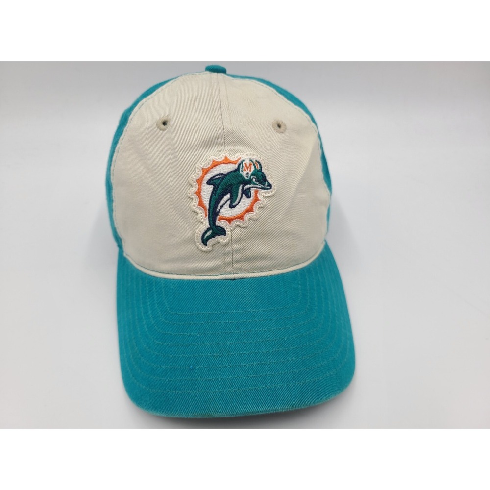 Miami Dolphins Reebok Gridiron Classic Fitted M Hat Cap Men Women NFL White Aqua
